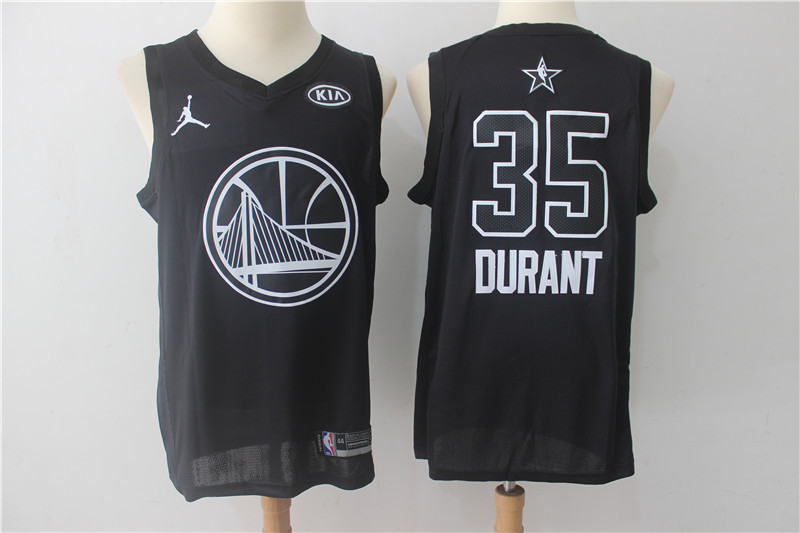 Men Golden State Warriors #35 Durant Black 2108 All Stars NBA Jerseys->golden state warriors->NBA Jersey